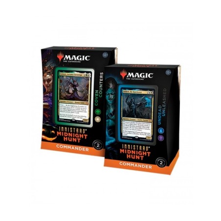 Juego De Cartas Caja De Cartas Wizards Of The Coast Magic The Gathering Commander Display Innistrad Midnight Hunt 4 Mazos Ingles