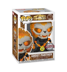 Funko Pop Marvel Infinity Warps Ghost Panther Edicion Especial Brillo En La Oscuridad Glow In The Dark 52085