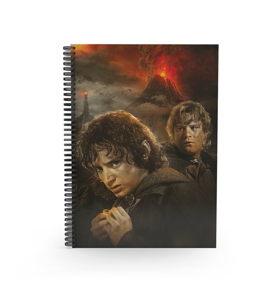 Libreta Efecto 3d Frodo Y Sam El Señor De Los Anillos