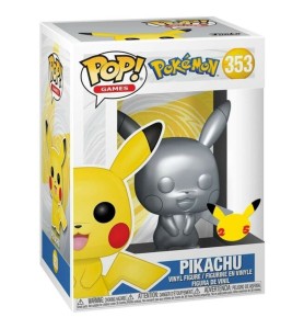 Funko Pop Jumbo Pokémon S6 Pikachu Plateado Efecto Metalico 10" Edicion Especial Exclusivo 59873