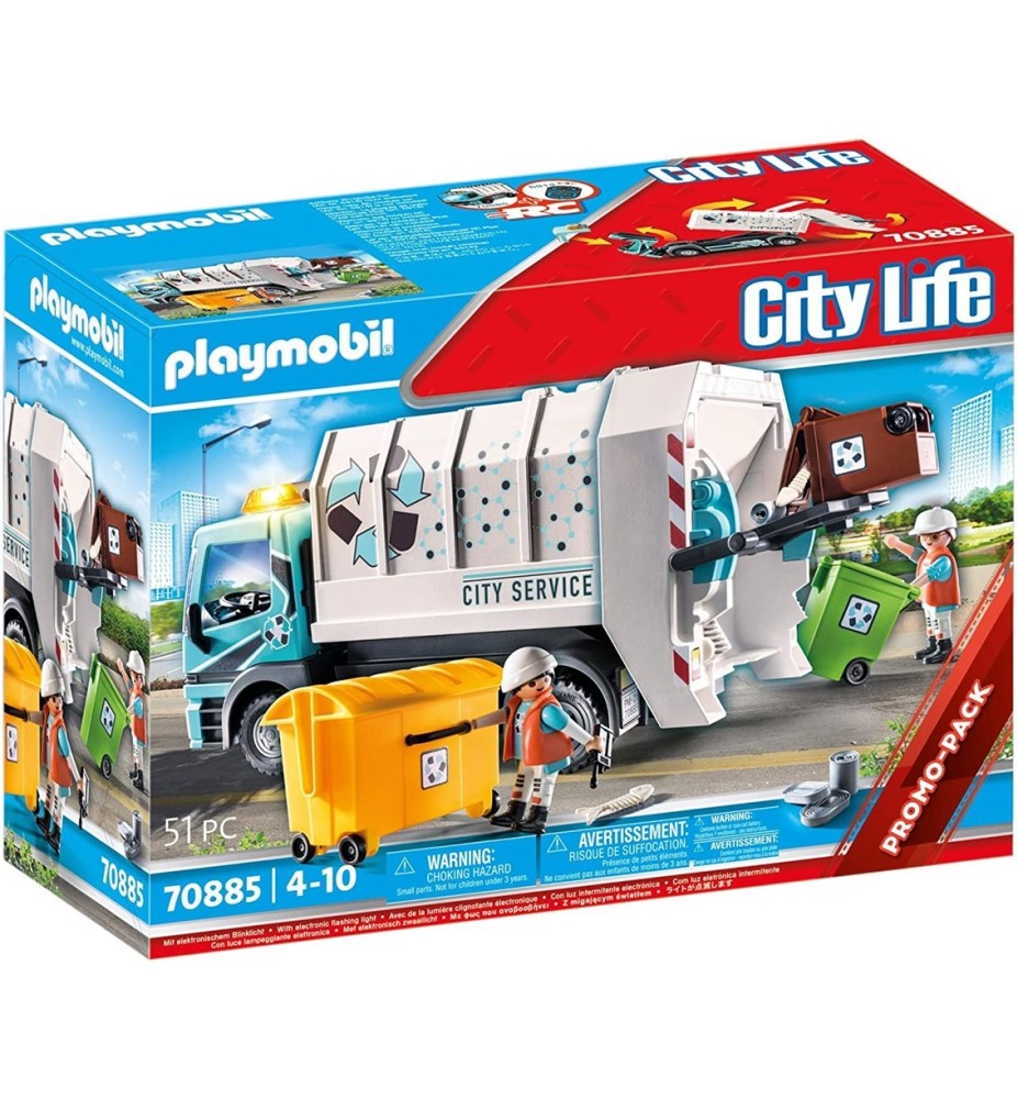 Playmobil City Life Camion De Basura Con Luces