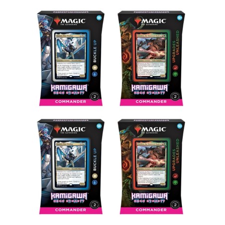 Juego De Cartas Caja De Cartas Wizards Of The Coast Magic The Gathering Commander Display Kamigawa Neon Dinasty 4 Mazos Inglés