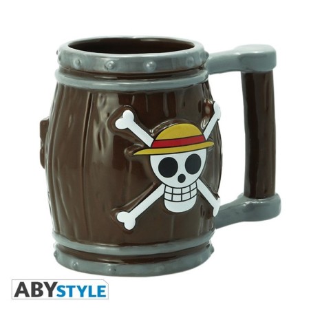 Taza 3d Abysse One Piece Barril Jolly Roger Logo