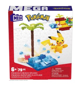 Figura Mattel Mega Construx Pokémon Pikachu En La Playa 79 Pcs