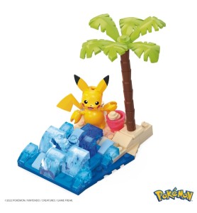 Figura Mattel Mega Construx Pokémon Pikachu En La Playa 79 Pcs