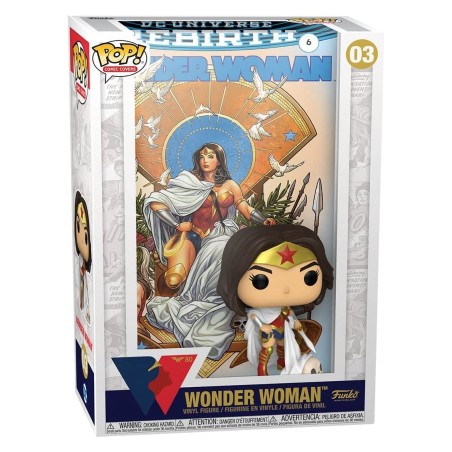 Funko Pop DC Comics Portada Comic Wonder Woman 80th Wonder Woman Rebirth En El Trono 55010