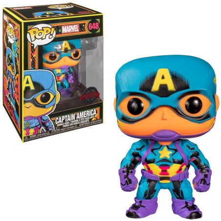 Funko Pop Marvel Black Light Capitan America Multicolor 48845