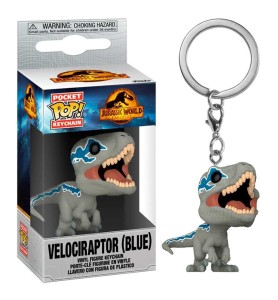 Funko Pop Keychain Llavero Jurassic Park World Velociraptor Blue 55299