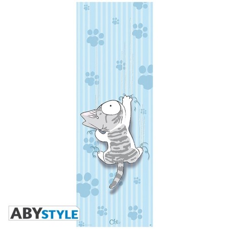 Póster Puerta Abystyle Gato Chi Escalando