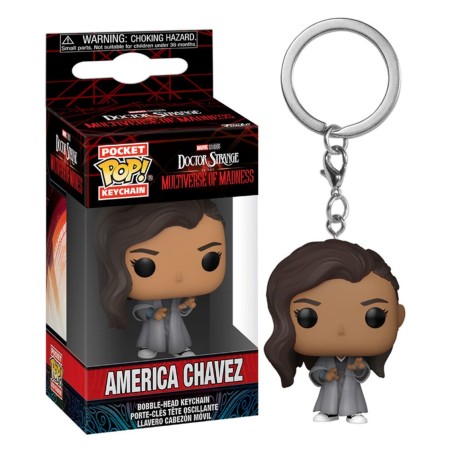 Funko Pop Keychain Llavero Marvel Doctor Strange Multiverso De La Locura America Chavez 62404