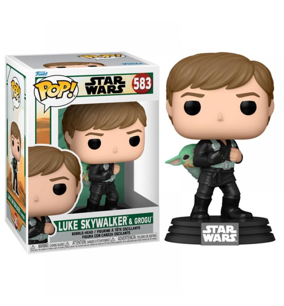 Funko Pop Star Wars The Book Of Boba Fett Luke Skywalker Y Grogu 68652