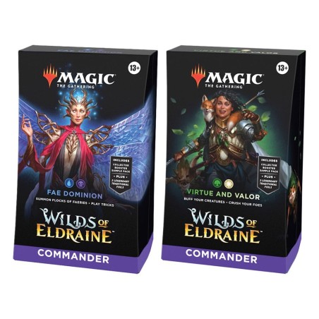 Juego De Cartas Magic The Gatering Mazos Commander Wilds Of Eldraine 4 Mazos Inglés