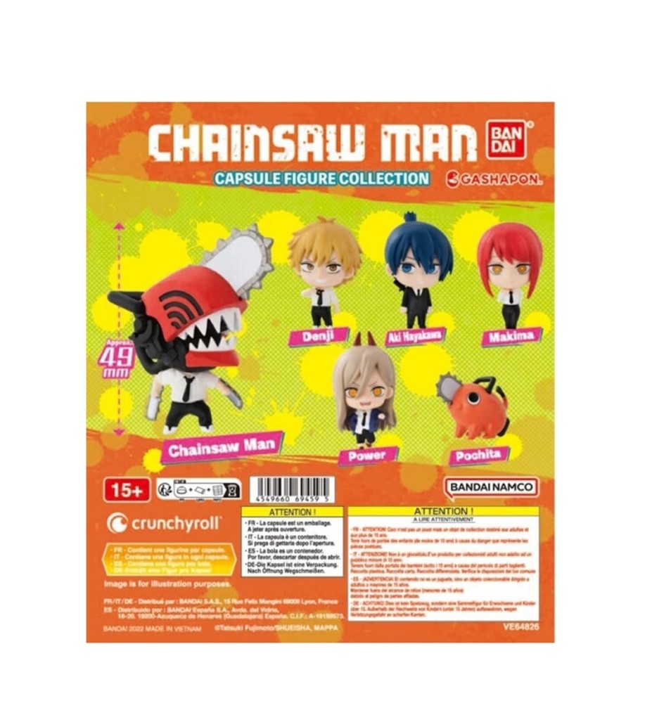 Set Gashapon Figuras Bandai Lote 30 Articulos Chainsaw Man Capsule Figure Collection