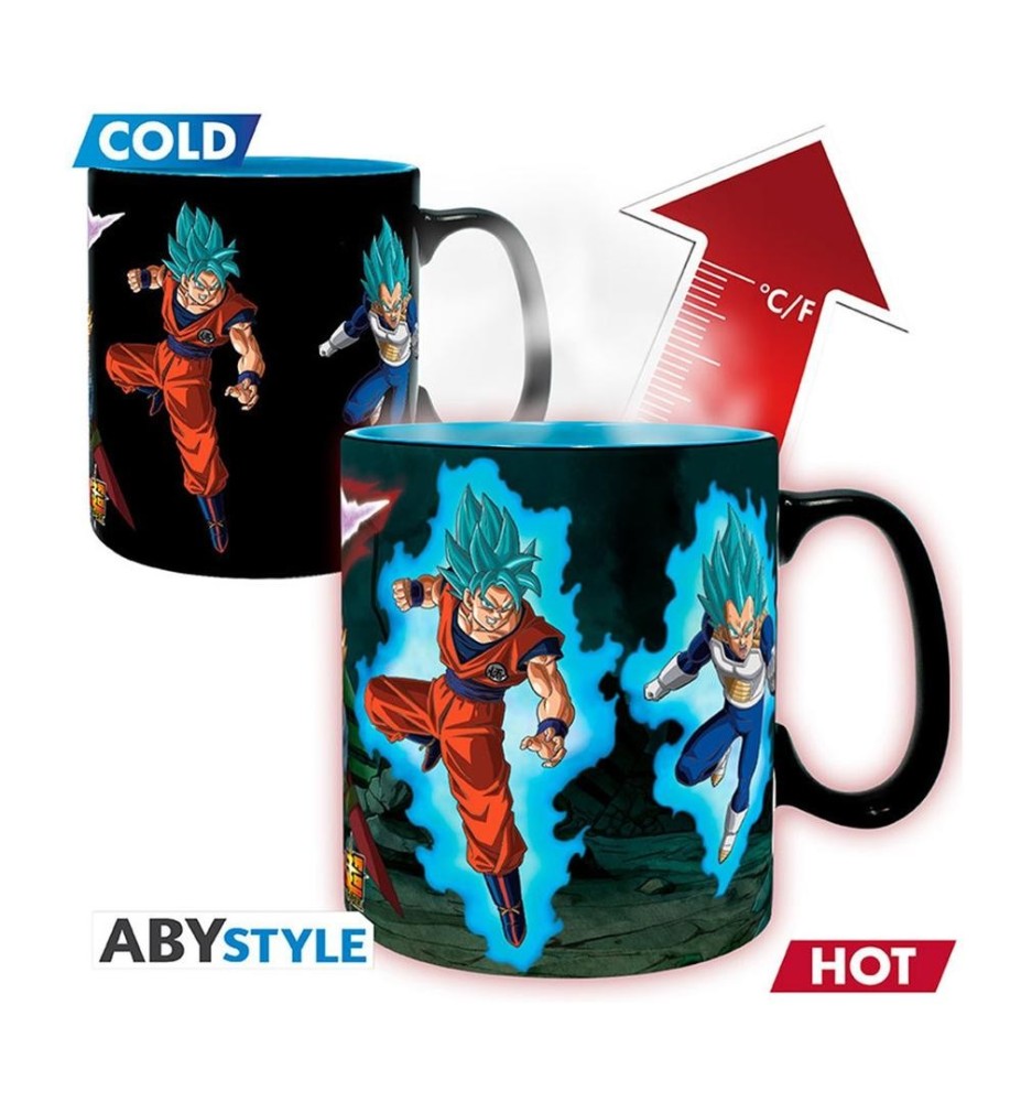 Taza Abystyle Dragon Ball Super Saiyans Vs Black 460 Ml