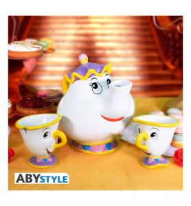 Set Tetera Y 2 Tazas Abystyle Disney La Bella Y La Bestia Mrs.pott Chip & Samovar