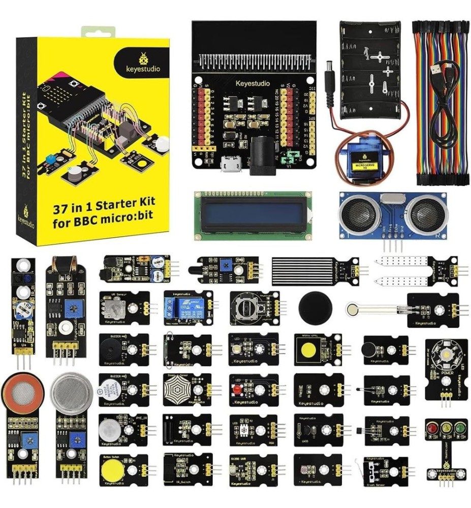 Starter Kit Sensores Y Actuadores Micro:bit Keyestudio 37 En 1