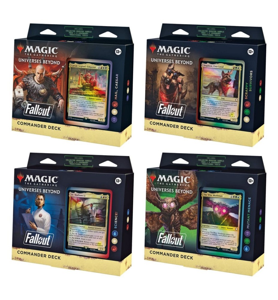 Juego De Cartas Magic The Gathering Universes Beyond Fallout Mazos Commander 4 Barajas Inglés