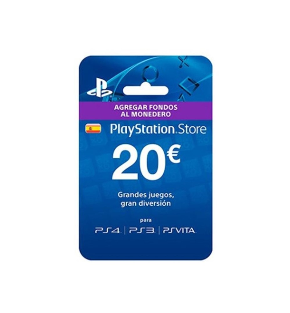 Tarjeta Prepago Monedero Sony Playstation Live Card 20 Euros