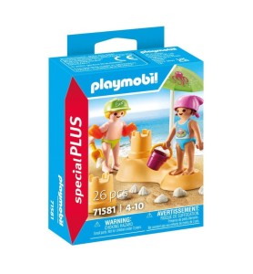 Playmobil Niños Con Castillo De Arena