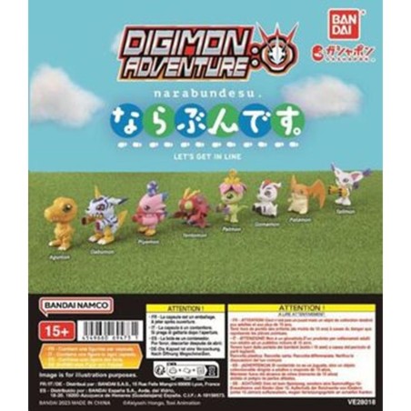 Surtido Bandai Gashapon Digimon Let's Get In Line 40 Articulos