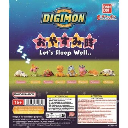 Surtido Bandai Gashapon Digimon Let S Sleep Well 40 Articulos