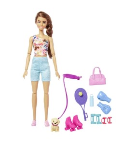 Muñeca Barbie Mattel Conjunto Entrenamiento Y Cachorrito