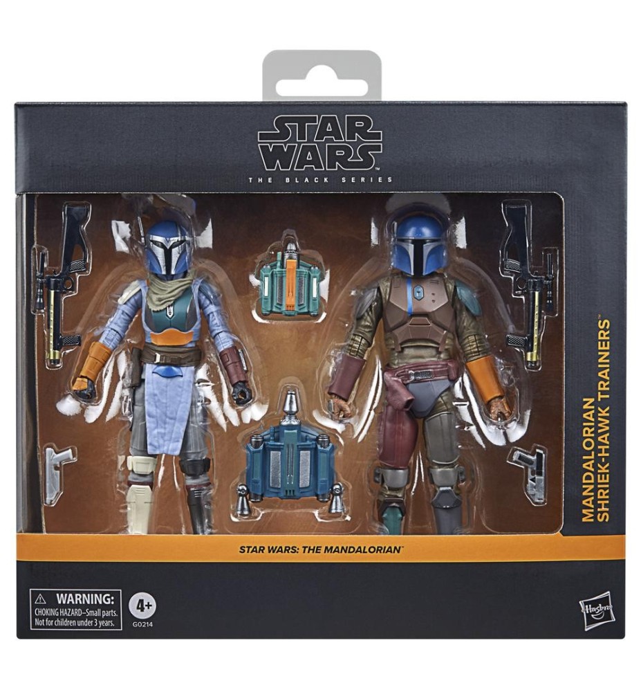 Set 2 Figuras Hasbro Star Wars The Black Series The Mandalorian Shriek -  Hawk Trainers