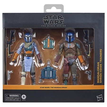 Set 2 Figuras Hasbro Star Wars The Black Series The Mandalorian Shriek -  Hawk Trainers