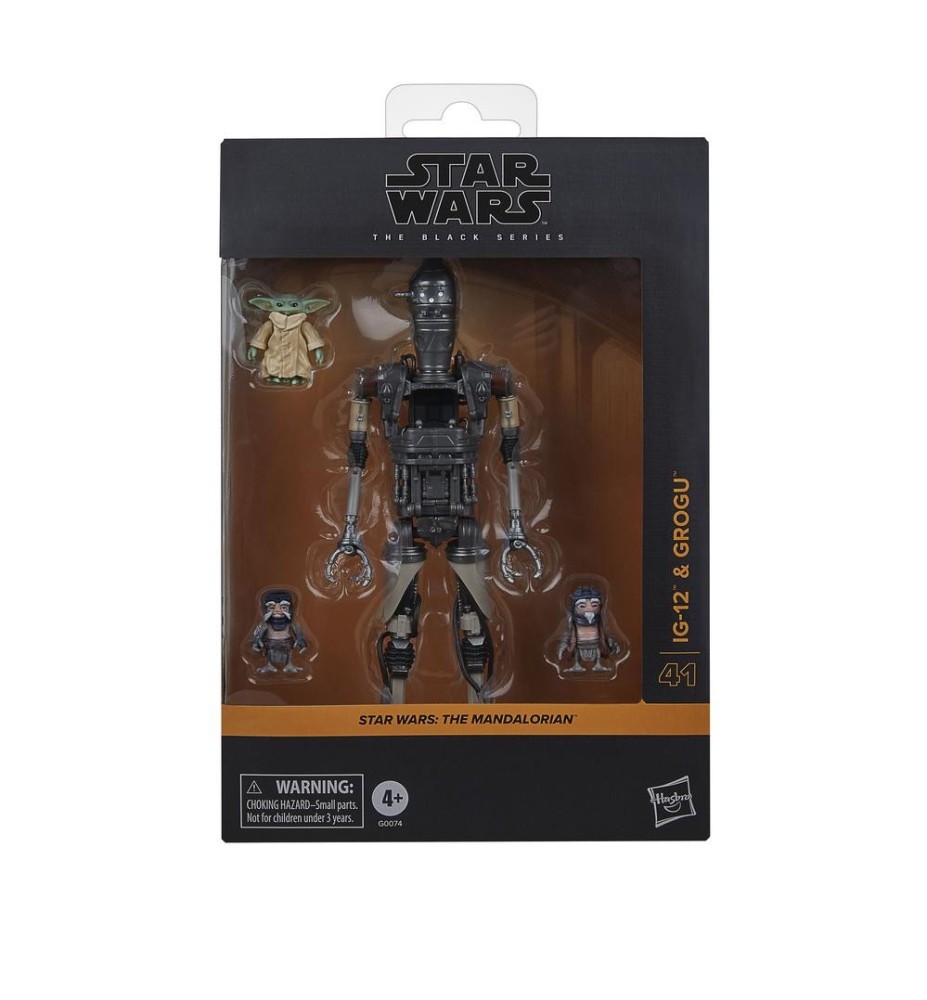 Figura Hasbro Star Wars: The Mandalorian The Black Series Ig - 12 & Grogu