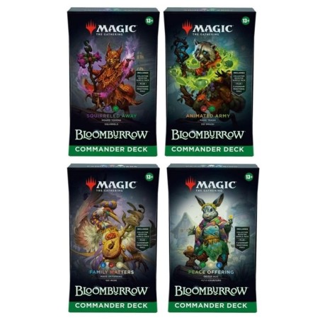 Juego De Cartas Magic The Gathering: Bloomburrow Commander Decks 4 Unidades Inglés