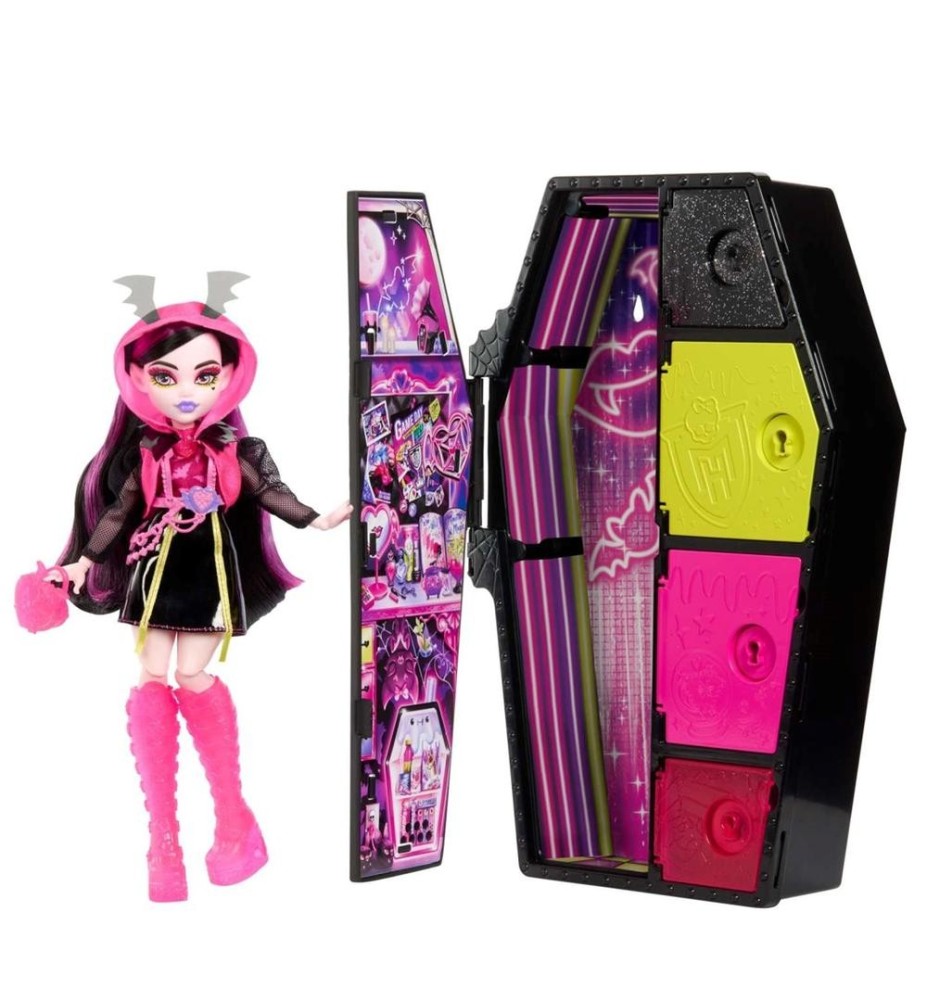 Muñeca Mattel Monster High Skulltimate Secrets Neon Frights Draculaura