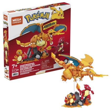 Figura Mattel Mega Construx Pokémon Charmander Evolution