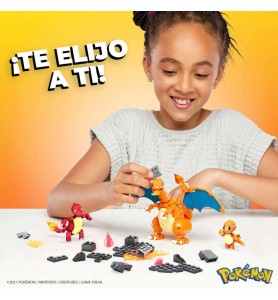 Figura Mattel Mega Construx Pokémon Charmander Evolution