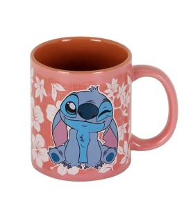 Taza Karactermania Disney Stitch Flores Rosas