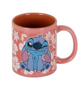 Taza Karactermania Disney Stitch Flores Rosas