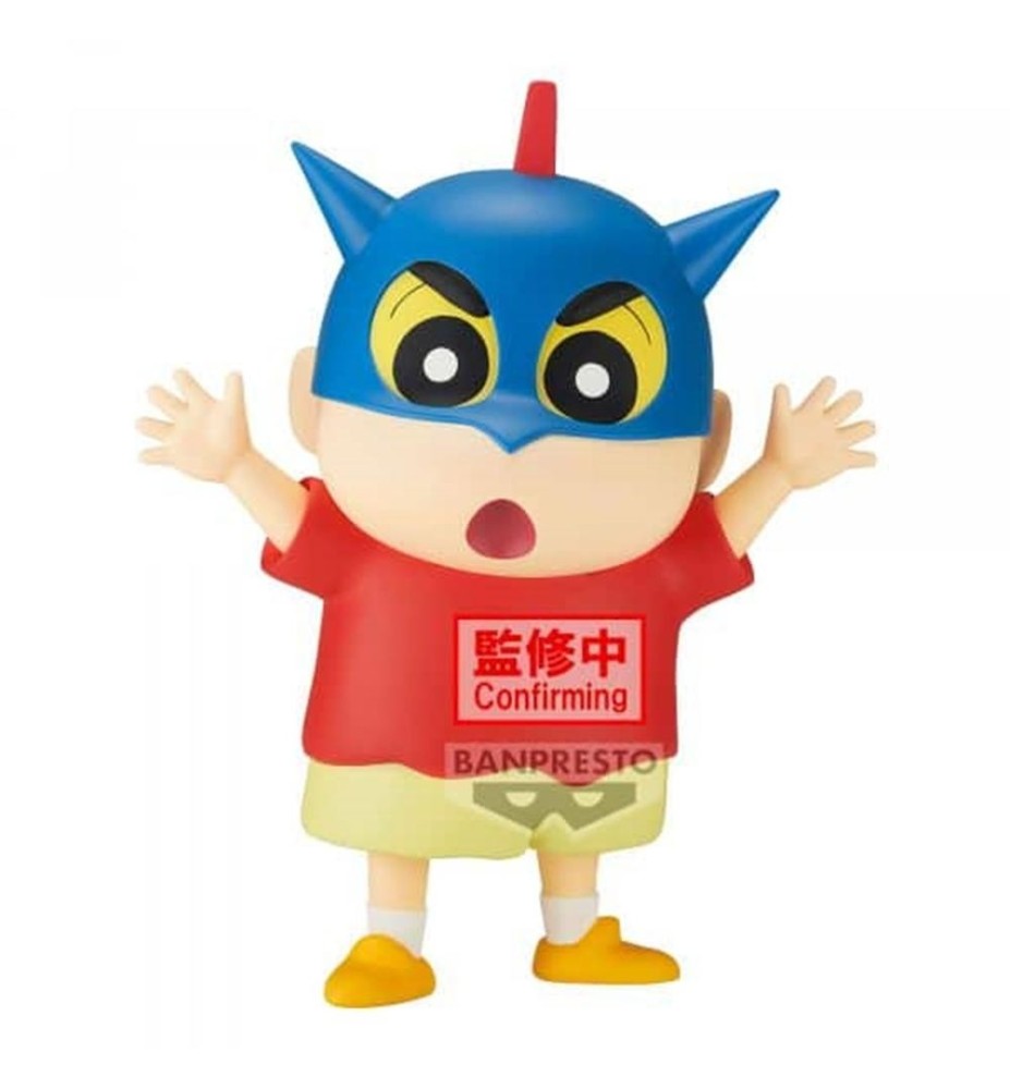 Figura Banpresto Crayon Shinchan Big Sofvimates Shinnosuke Nohara Action Kamen Helmet Ver. 18cm