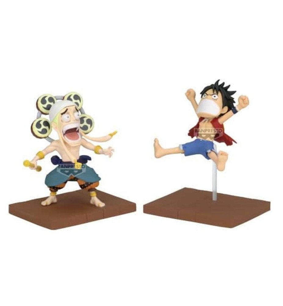 Figura Banpresto One Piece World Collectable Figure Log Stories Luffy Y Enel 8cm