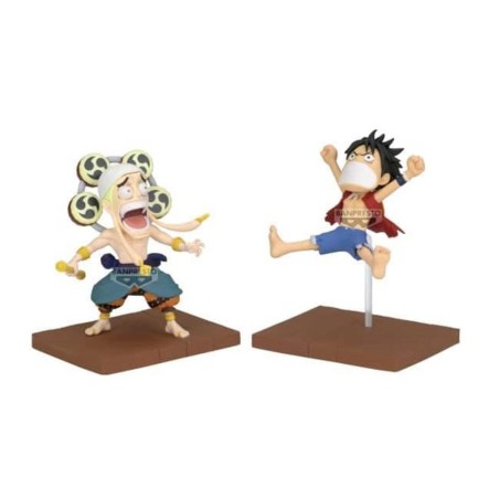 Figura Banpresto One Piece World Collectable Figure Log Stories Luffy Y Enel 8cm