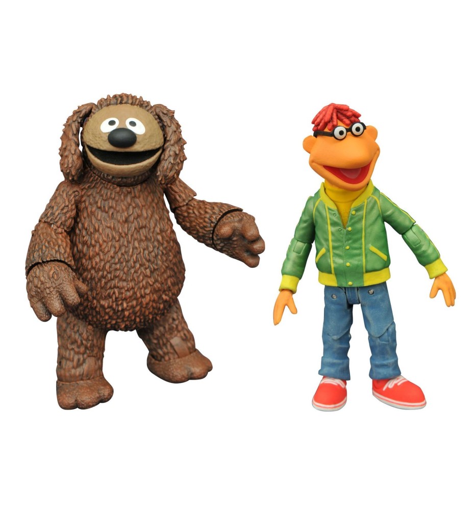 Set De 2 Figuras Diamond Select Toys The Muppets Los Teleñecos Scooter And Rowlf