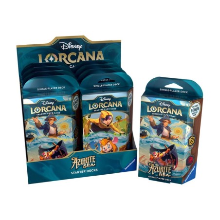 Juego De Cartas Disney Lorcana Tcg Azurite Sea Starter Deck 8 Unidades Inglés