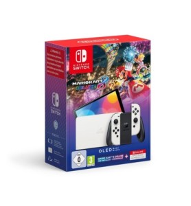 Consola Nintendo Switch Oled Blanca + Mario Kart 8 + Nso 12m