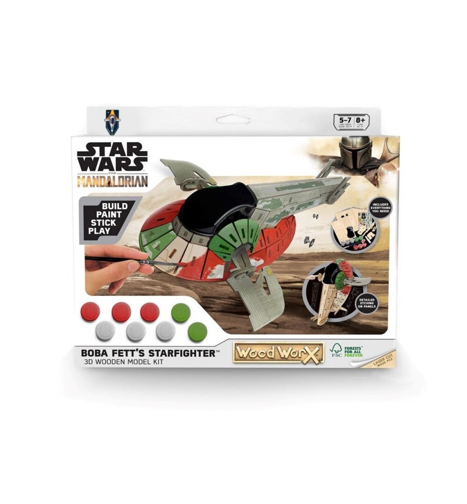 Replica Madera Para Pintar Woodwork Star Wars Bobba Fett Slave 1