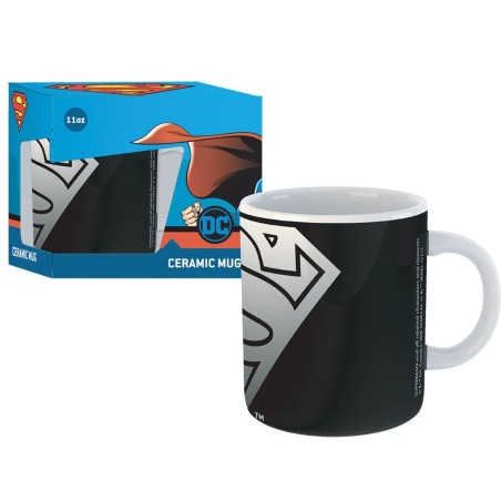 Taza Gb Eye Ceramica DC Comic Superman Estilo Negro