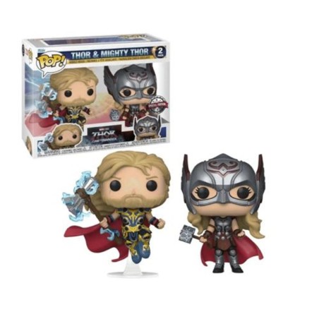 Pack 2 Funkos Funko Pop Marvel Thor Love & Thunder Thor & Migthy Thor 63176