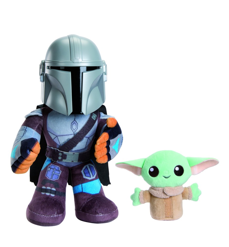 Peluche Mattel Star Wars Clan De Dos Mandalorian Y Grogu