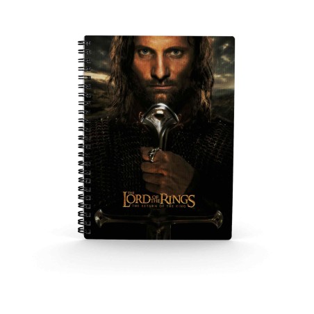 Libreta Efecto 3d Sd Toys El Señor De Los Anillos Aragorn