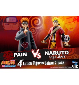 Pack 2 Figuras Toynami Naruto Naruto Sage Mode Vs Pain Exclusiva