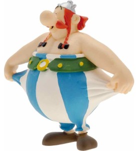 Figura Plastoy Asterix & Obelix Obelix Sujetandose El Pantalon Pvc