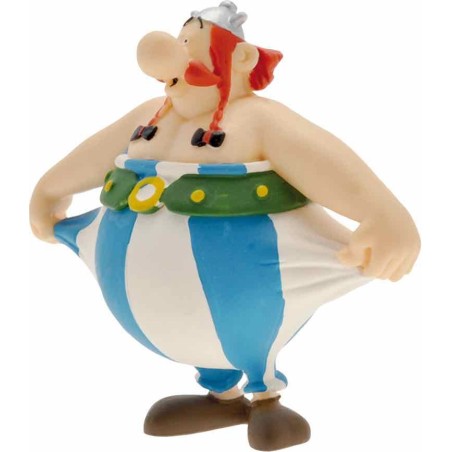 Figura Plastoy Asterix & Obelix Obelix Sujetandose El Pantalon Pvc