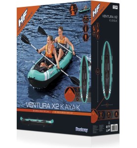 Bestway 65052 -  Kayak Ventura Hydro - Force X2 Con Remos Para Dos Personas 330 X 94 X 48 Cm